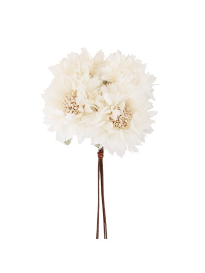 BUNCH OF CREAM FLOWERS 26CM / FLOWER DIA 6CM