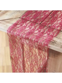 3 CHEMINS DE TABLE DENTELLE ROUGE 19CM X 3.1M
