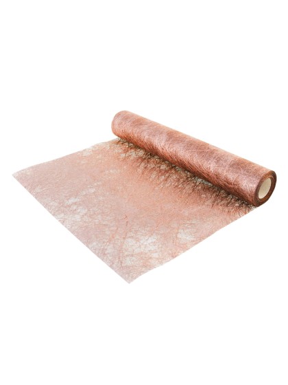 CHEMIN DE TABLE BRILLANCE OR ROSE 30CM X 10M