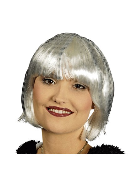 GIGI WIG BOB GREEN WITH ZEBRA STRANDS 