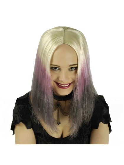 WIG MARLEEN SILVER-BLOND WITH PURPLE GREY 