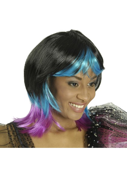 WIG MACARENA BLACK BLUE MAGENTA 