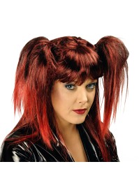 PERRUQUE ZORA ROUGE 2 COUETTES 