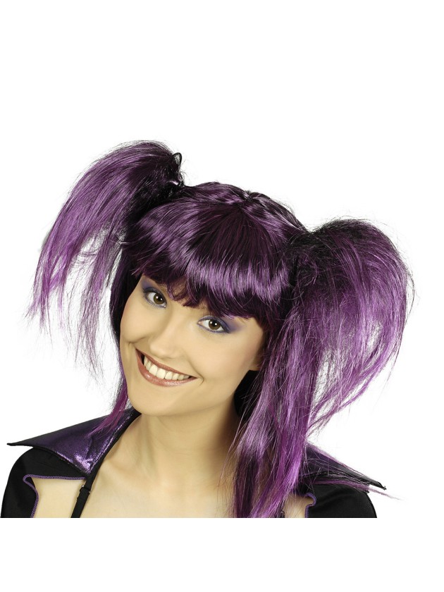 PERRUQUE ZORA VIOLET 2 COUETTES 