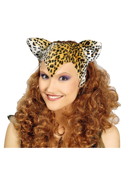 WIG BROWN WITH LEOPARD EARS 