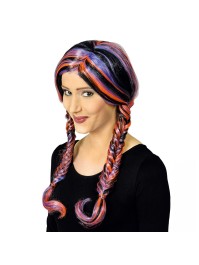 WIG ARABELLA PURPLE BLACK NEON ORANGE 
