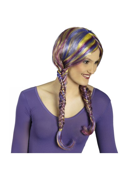 PERÜCKE ARABELLA VIOLETT MAGENTA GELB 