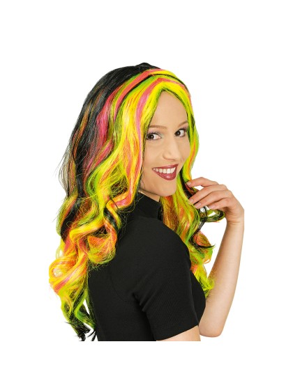 PERRUQUE CHEVEUX LONGS ROUGE/NOIR 