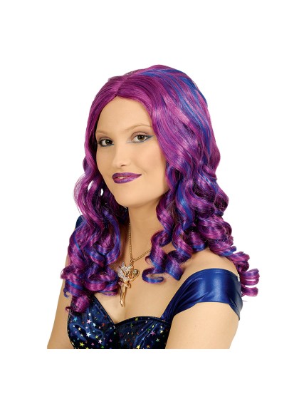 PERÜCKE JOY MAGENTA MIT STRÄHNEN BLAU 