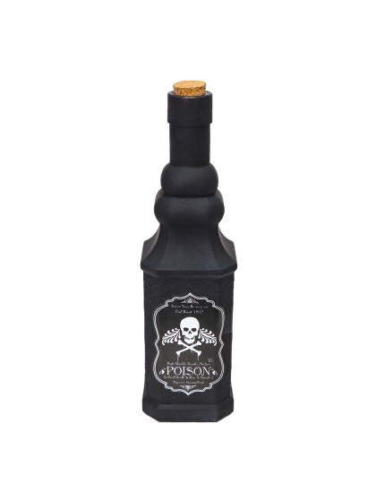 GLASS BLACK BOTTLE 6.5CM X 6.5CM X 24CM