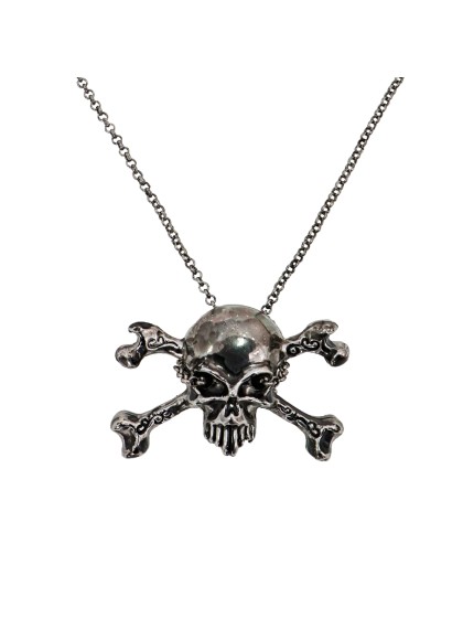 COLLIER TETE DE MORT PIRATE 
