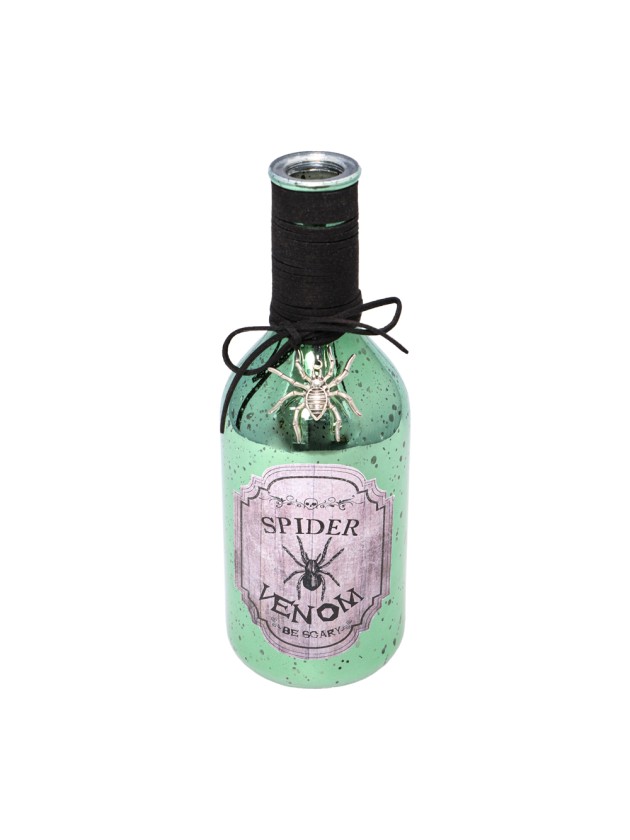 FLASCHE GLAS GRÜN VENIN D’ARAIGNÉE DIA 8CM X 22CM