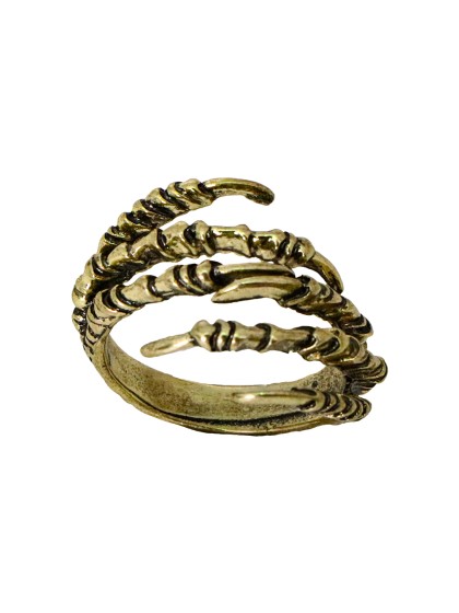 BAGUE MAIN SQUELETTE DOREE 