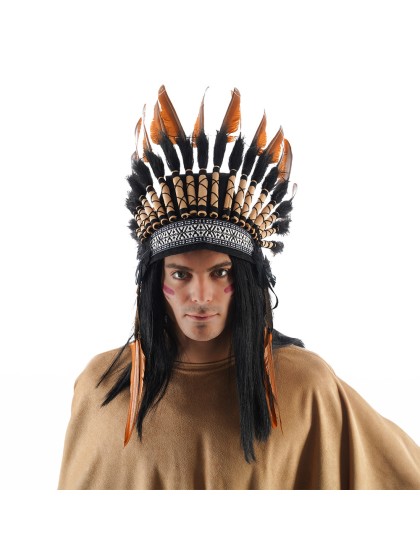 INDIAN BROWN FEATHER HEADPIECE 