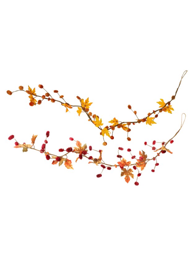 AUTUMN LEAVES GARLAND 2 ASSORTED MODELS 120CM