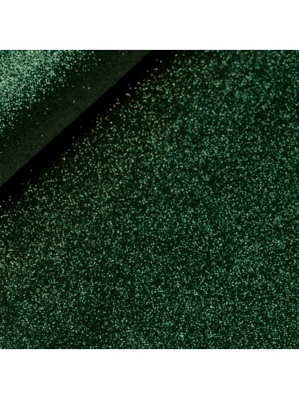 CHEMIN DE TABLE PAILLETTES PREMIUM VERT SAPIN 30CM X 5M