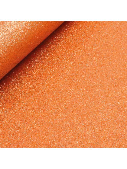 ORANGE 10GSM GLITTER NON WOVEN TABLE RUNNER PREMIER QUALITY 30CM X 5M
