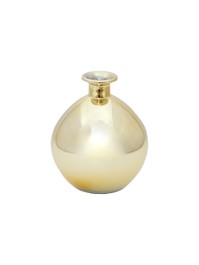 VASE BOULE OR METAL DIA 12.5CM X 14.5CM