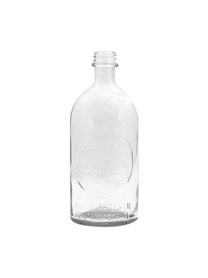 BOUTEILLE VINTAGE TRANSPARENT DIA 10CM X 26CM
