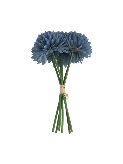 BOUQUET 6 DAHLIAS BLEU DENIM DIA 13CM X 26CM