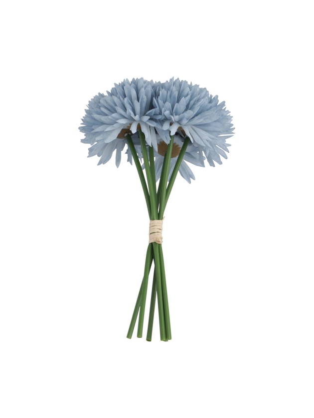 BOUQUET 6 DAHLIAS BLEU CIEL DIA 13CM X 26CM