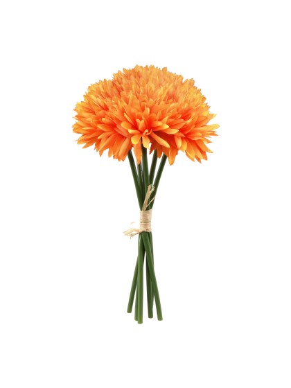 BOUQUET 6 DAHLIAS TANGERINE DIA 13CM X 26CM