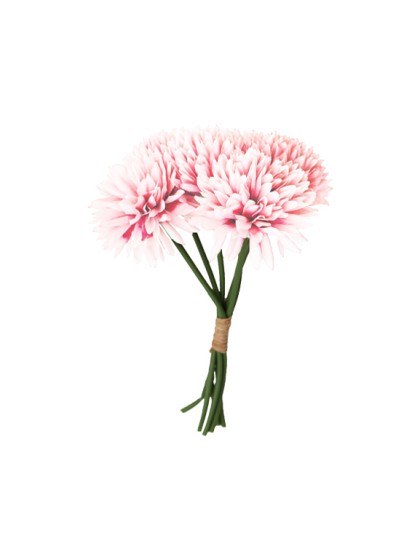 BOUQUET 6 DAHLIAS ROSE PASTEL DIA 13CM X 26CM
