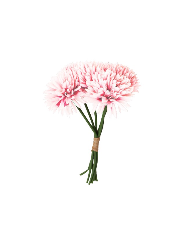 BUNCH OF 6 DAHLIA PASTEL PINK 26CM