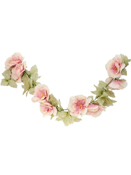 IVORY OLD PINK ROSES GARLAND 220CM