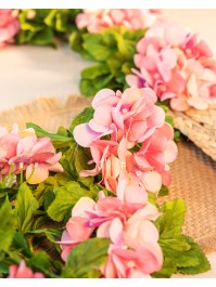LIGHT PINK HYDRANGEA GARLAND 220CM