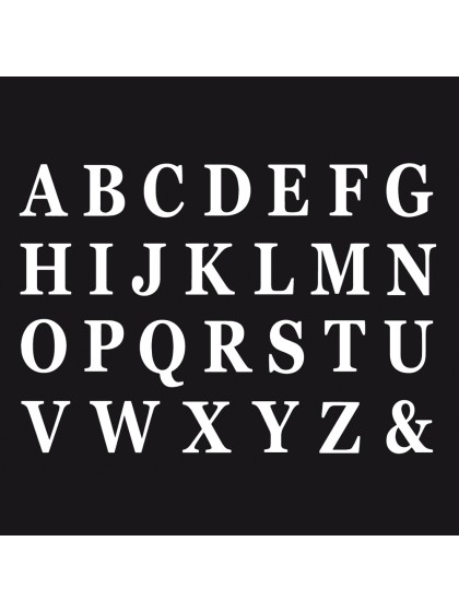 SET 48 ADHESIVE WHITE LETTERS 13.5 CM