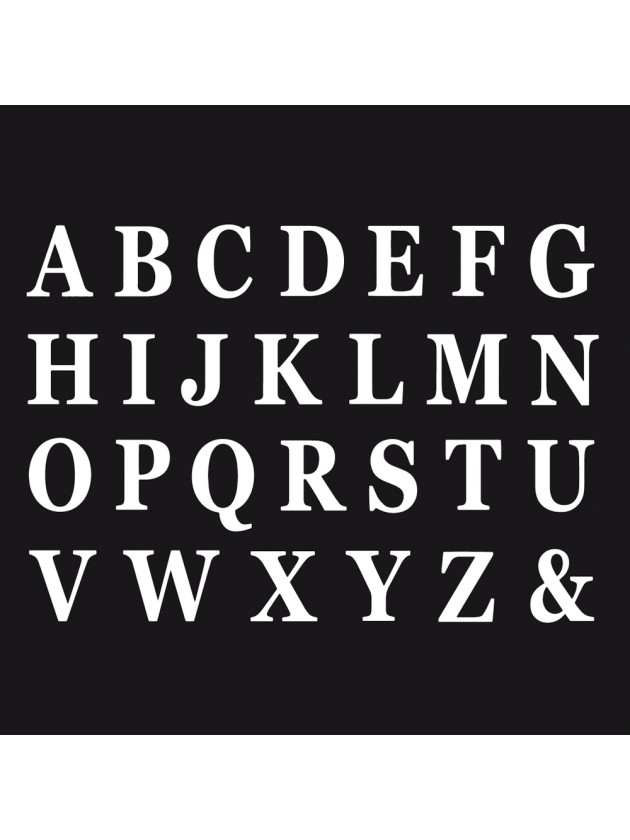 SET 48 ADHESIVE WHITE LETTERS 13.5 CM
