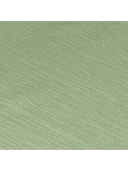 CHEMIN DE TABLE COTON GAUFRE VERT SAUGE 26CM X 3M