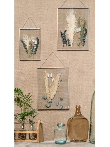 CADRE PHOTO METAL/VERRE OR 20CM X 30CM