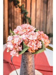 BOUQUET 5 BRANCHES PINK HYDRANGEA 41CM