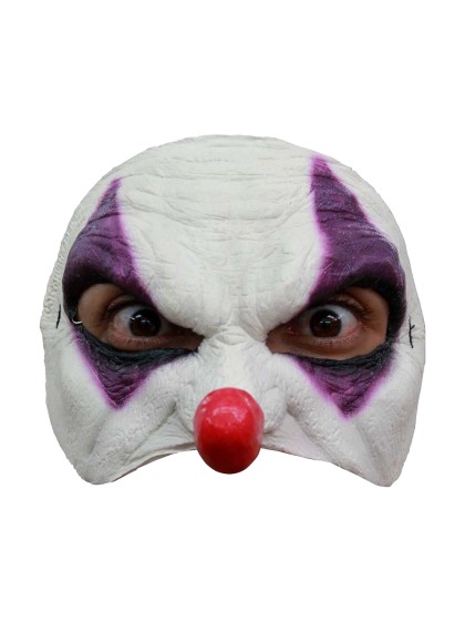 HALB MASKE LATEX CLOWN VIOLETT 