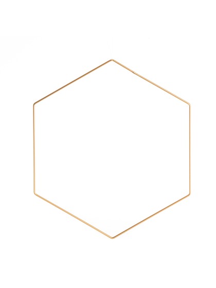 SUSPENSION METAL HEXAGONAL OR 30CM X 30CM X 0.3CM