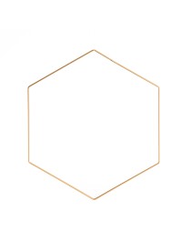SUSPENSION METAL HEXAGONAL OR 30CM X 30CM X 0.3CM
