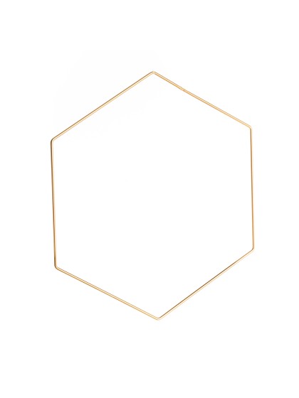 SUSPENSION METAL HEXAGONAL OR 40CM X 40CM X 0.3CM