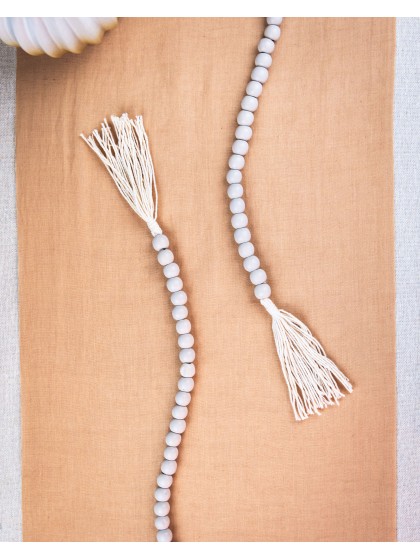 GUIRLANDE PERLES BOIS 71CM X 1.2CM X 1.2CM