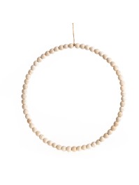 ANNEAU PERLES BOIS A SUSPENDRE DIA 35.5CM X 1.4CM