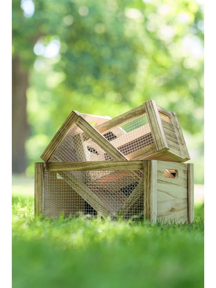SET 4 CAGETTES BOIS ARDOISE GRILLE 40X30X20CM/35X25X18CM/30X 20X16CM/25X15X14CM