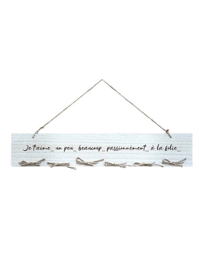 SUSPENSION BOIS NOEUDS JUTE 60CM X 0.6 CM X 11CM