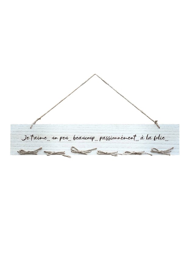 SUSPENSION BOIS NOEUDS JUTE 60CM X 0.6 CM X 11CM