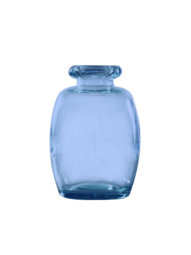 VASE ELISA BLEU AZUR DIA 11.5CM X 16CM