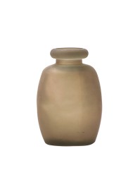 VASE ELISA GREGE GLACE DIA 11.5CM X 16CM