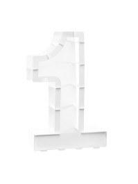 STRUCTURE BALLON CHIFFRE 1 BLANC 26.5CM X 14CM X 63.5CM