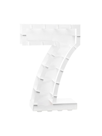 BALLOON FRAME NUMBER 7 WHITE 41.5CM X 14CM X 63.5CM