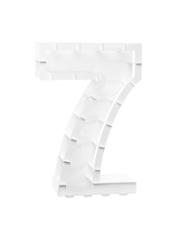 STRUCTURE BALLON CHIFFRE 7 BLANC 41.5CM X 14CM X 63.5CM