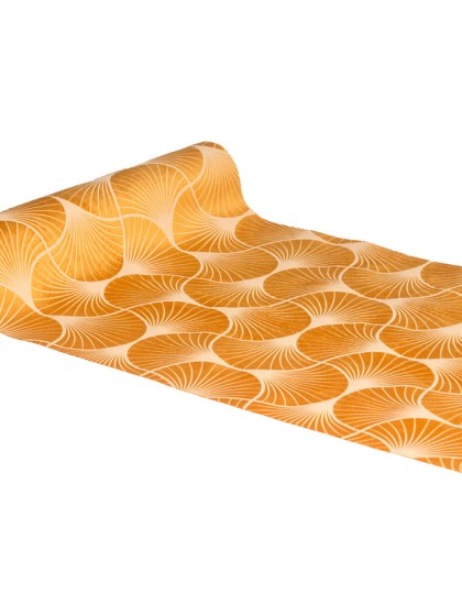 GINGKO PRINTED AMBER TABLE RUNNER 28CM X 3M